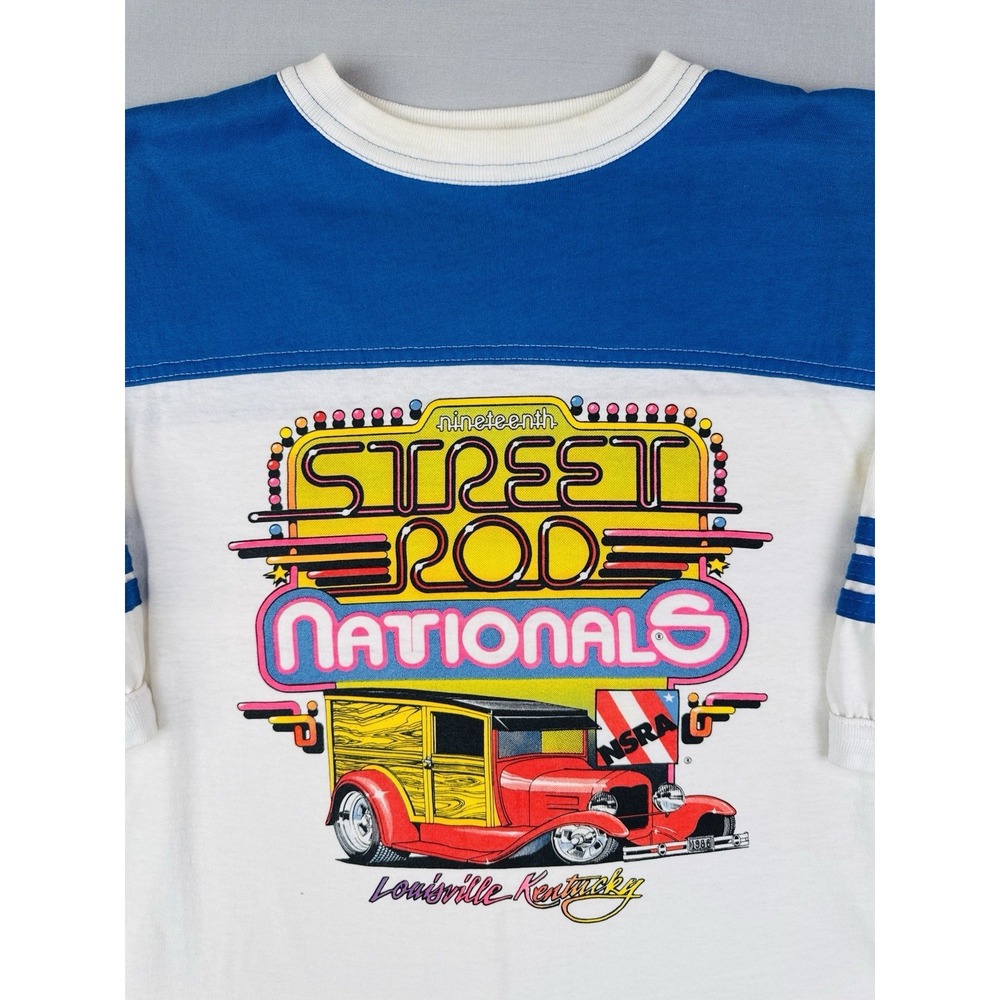 Vintage 80s NSRA Street Rod Nationals Louisville USA Single Stitch T Shirt L - Picture 5 of 11